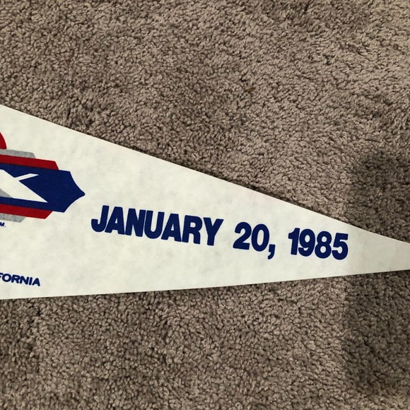 vintage Other - Superbowl XIX 1985 Forty Niners vs Miami Dolphins helmet Pennant Flag 29"